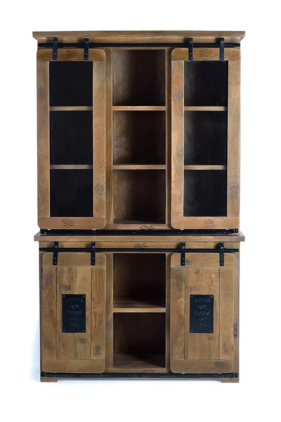 Vaisselier en bois manguier et métal