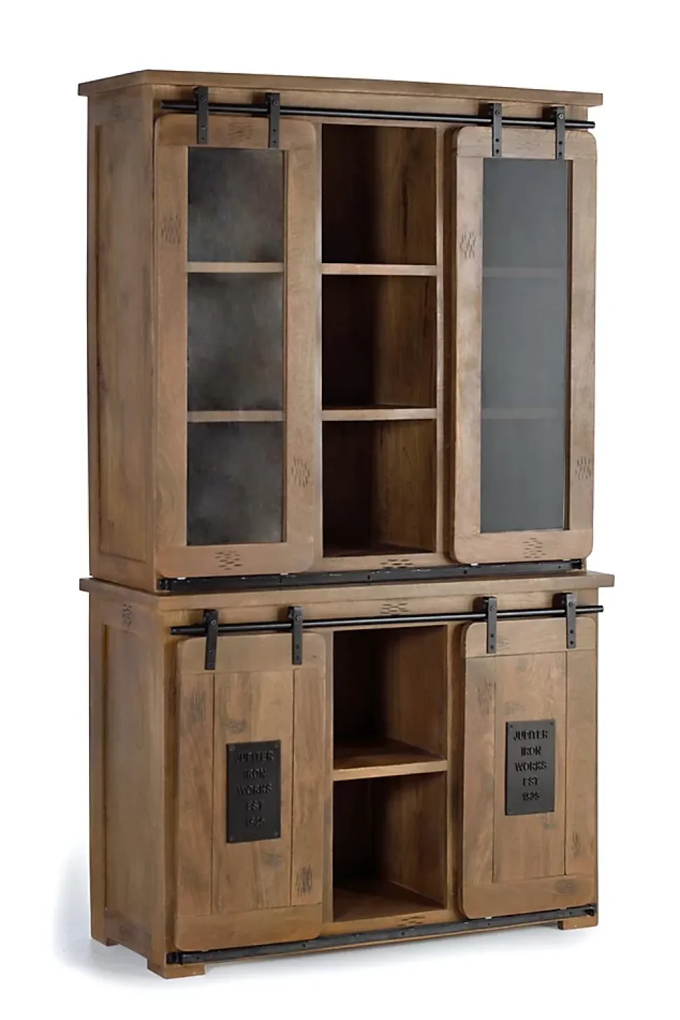 Vaisselier en bois manguier et métal