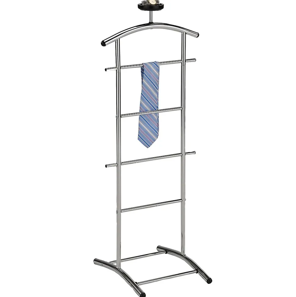Valet de chambre ATRIX chevalet de nuit portant pour vêtements, structure en métal chromé