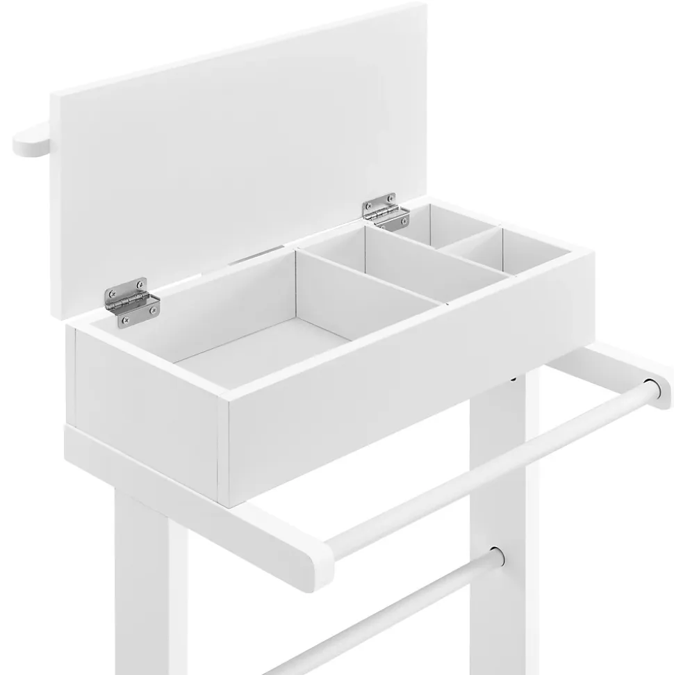 Valet de chambre Lulboll avec boîte ouvrable bois de pin blanc en.casa