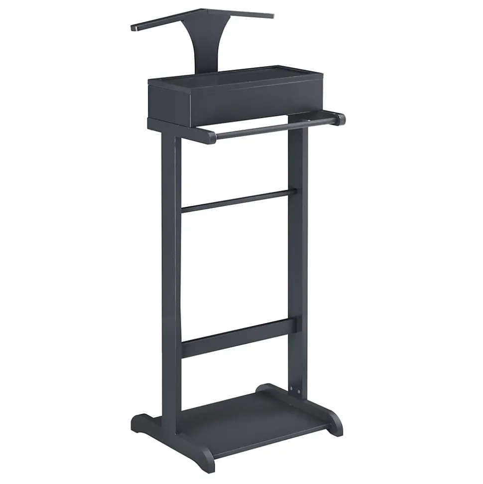 Valet de chambre Lulboll avec boîte ouvrable bois de pin gris en.casa