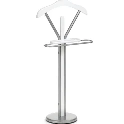 Valet FABIO, en métal laqué et MDF décor blanc mat