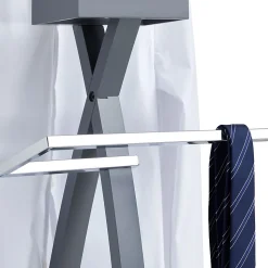 Valet ROBIN, en bois laqué gris