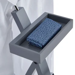 Valet ROBIN, en bois laqué gris