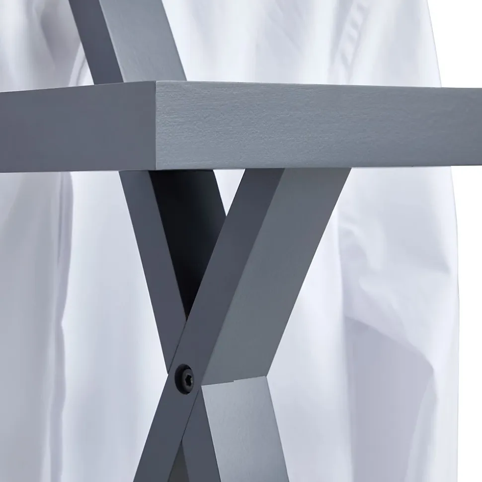 Valet ROBIN, en bois laqué gris