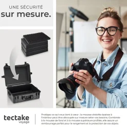 Valise de protection matériel photo en Coque dure robuste noir