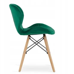Valora YURO Ensemble de table moderne avec pieds en hêtre MDF blanc pour salle à manger x4