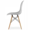 Valora YURO Table Rectangulaire 120x80 Blanc + 6 Chaises OSAKA Grises