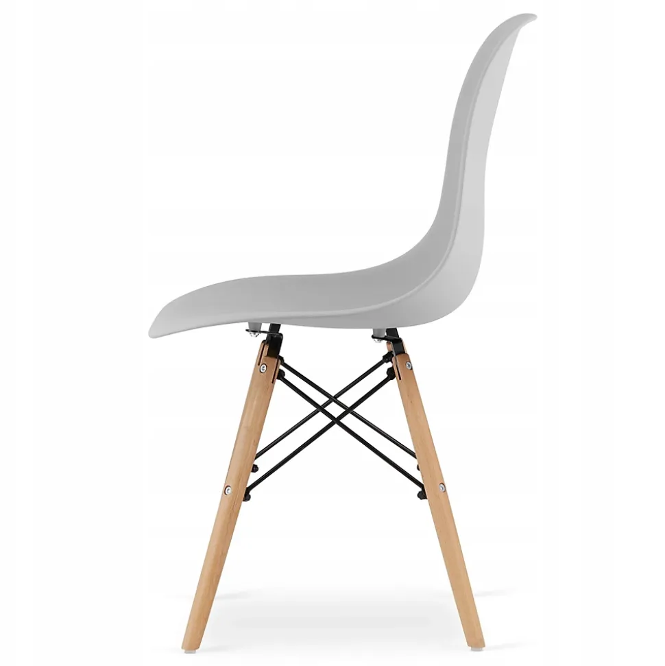 Valora YURO Table Rectangulaire 120x80 Blanc + 6 Chaises OSAKA Grises
