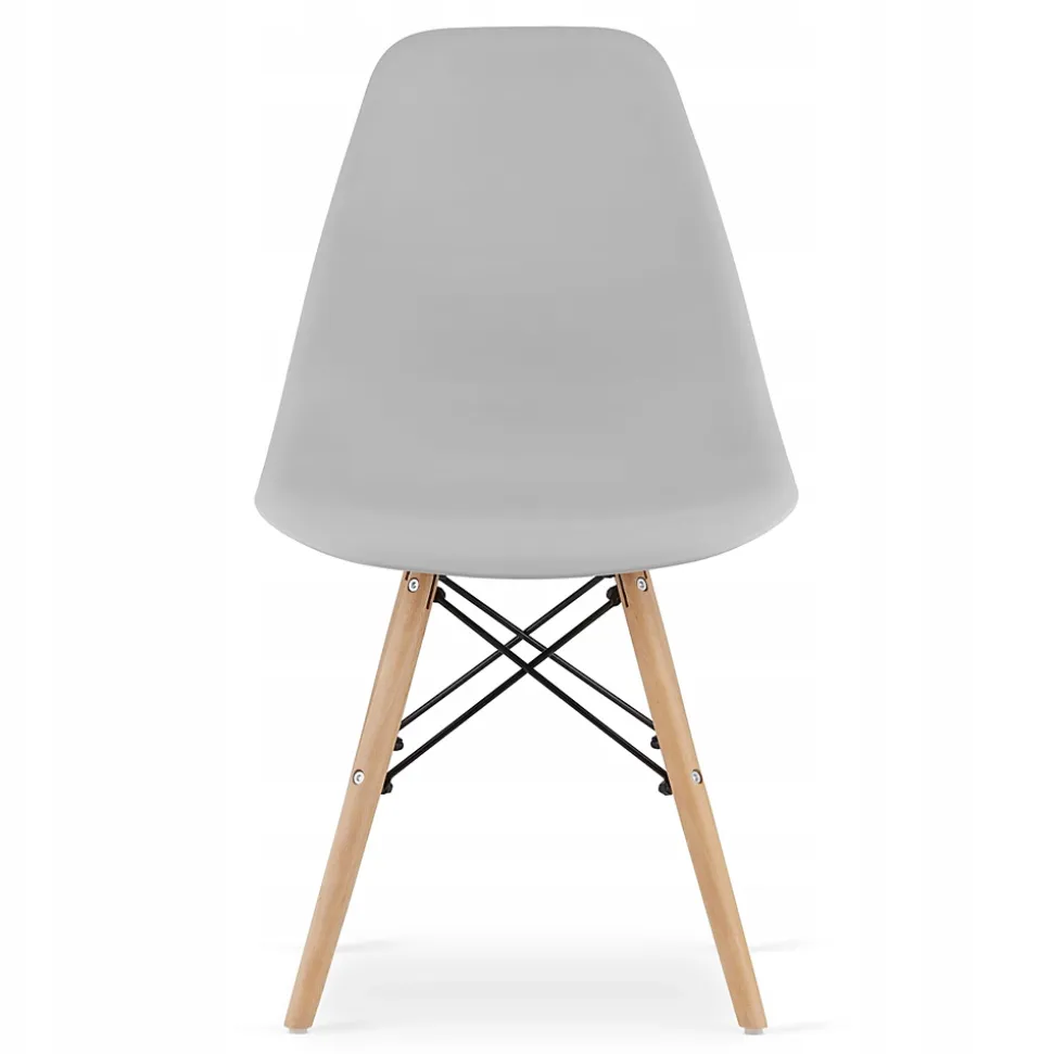 Valora YURO Table Rectangulaire 120x80 Blanc + 6 Chaises OSAKA Grises