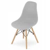 Valora YURO Table Rectangulaire 120x80 Blanc + 4 Chaises OSAKA Grises