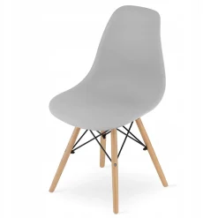 Valora YURO Table Rectangulaire 120x80 Blanc + 4 Chaises OSAKA Grises