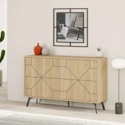 Venprodin Console Dune 123 cm Chêne