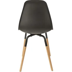 VERANA - Ensemble Table en Verre + 4 Chaises PP Noir
