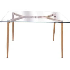 VERANA - Ensemble Table en Verre + 4 Chaises PP Noir