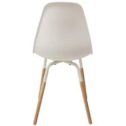 VERANA - Ensemble Table en Verre + 4 Chaises PP Blanc