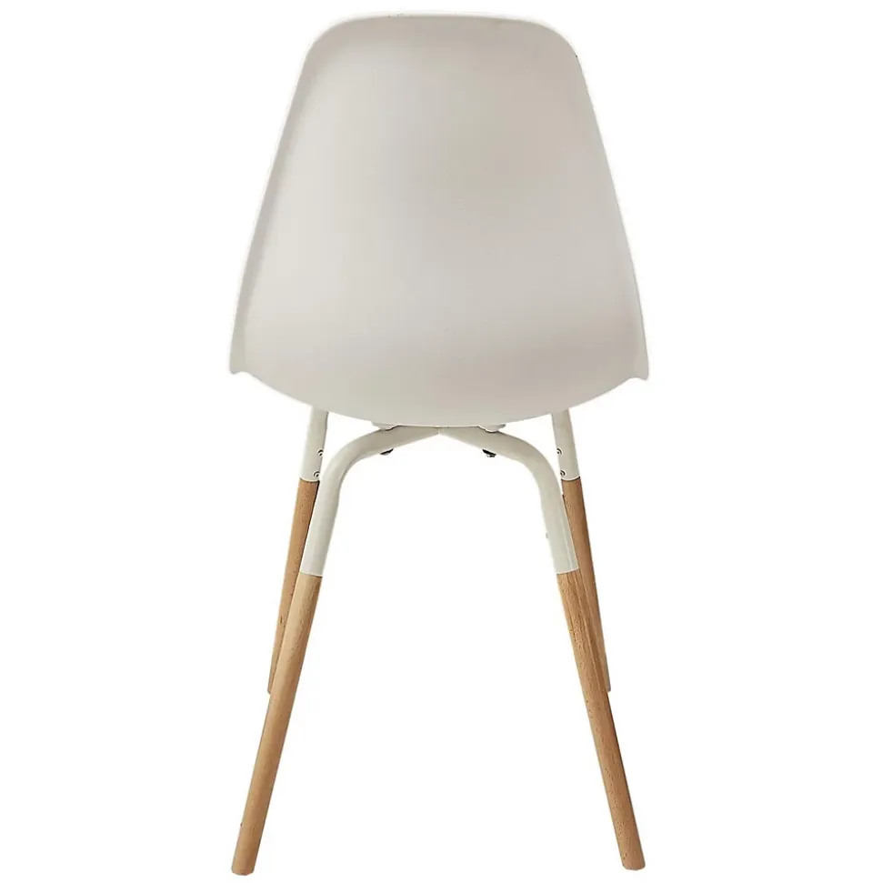 VERANA - Ensemble Table en Verre + 4 Chaises PP Blanc