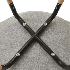 VERANA - Pack Table en Verre + 4 Chaises Gris Chiné Clair