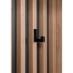 Vestiaire avec miroir - MEDAN 42A - Anthracite / Chene artisan - 80 x 190 x 37 cm