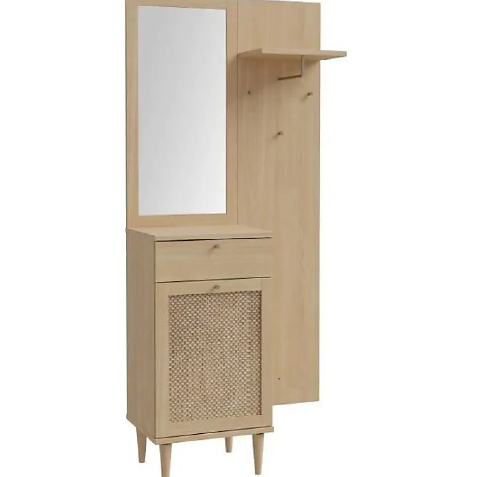 Vestiaire CALASETTA Chêne 1 porte 1 tiroir 90,4x41,4x198 cm