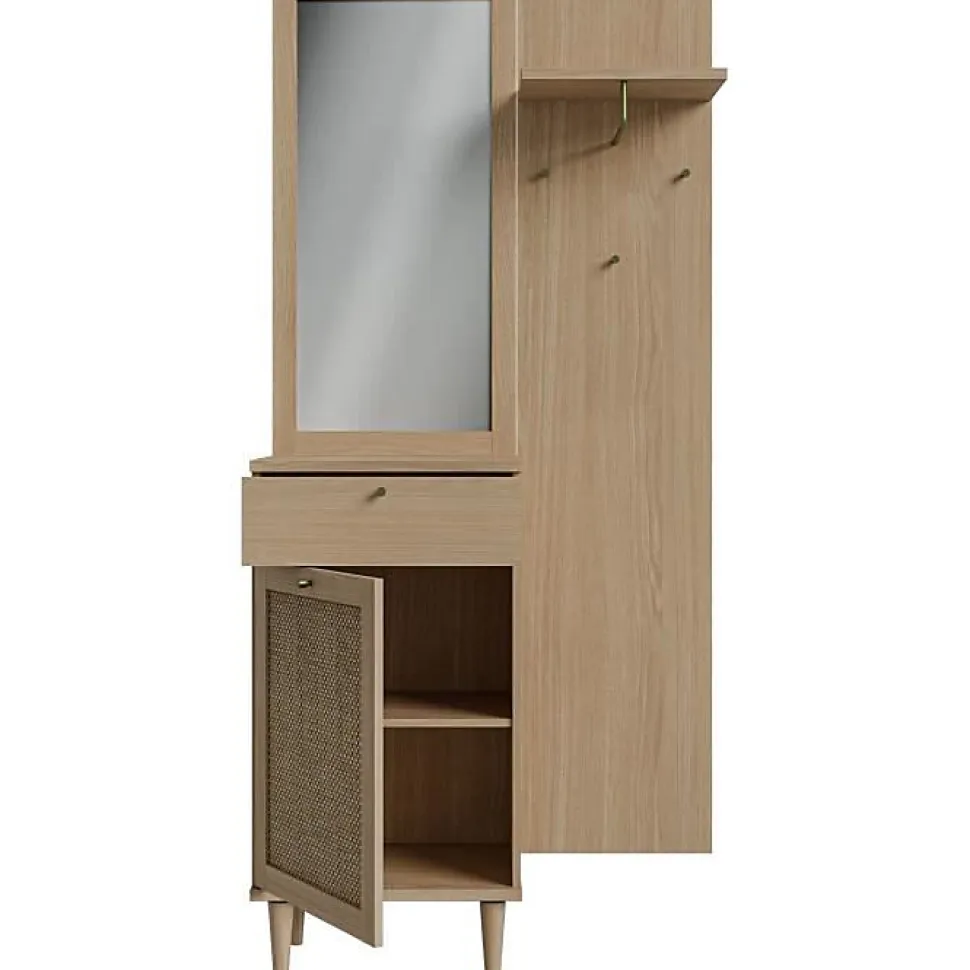 Vestiaire CALASETTA Chêne 1 porte 1 tiroir 90,4x41,4x198 cm