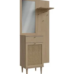 Vestiaire CALASETTA Chêne 1 porte 1 tiroir 90,4x41,4x198 cm