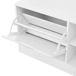 Vestiaire De Rangement - 6 Cintres, 1 Porte, 4 Casiers - Blanc,Mettre dans vestiaires