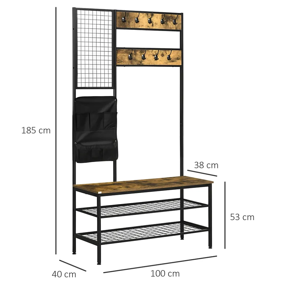 Vestiaire De Rangement - Brun Rustique, Robust - Mettre dans vestiaires
