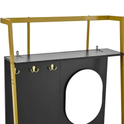 Vestiaire De Rangement - Miroir, Banc, Porte-chaussures - Mettre dans vestiaires,noir