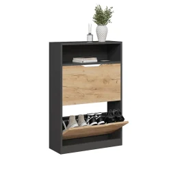 Vicco Anthracite/chêne doré 22x89.5cm avec 2 compartiments