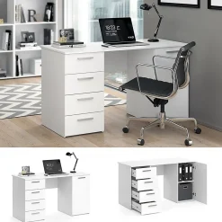 Vicco Bureau Blanc 137 x 60 cm