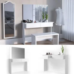 Vicco Coiffeuse Blanc 120 cm