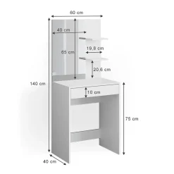 Vicco Coiffeuse Blanc 60 cm