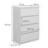 Vicco Commode Blanc 39 x 102 cm