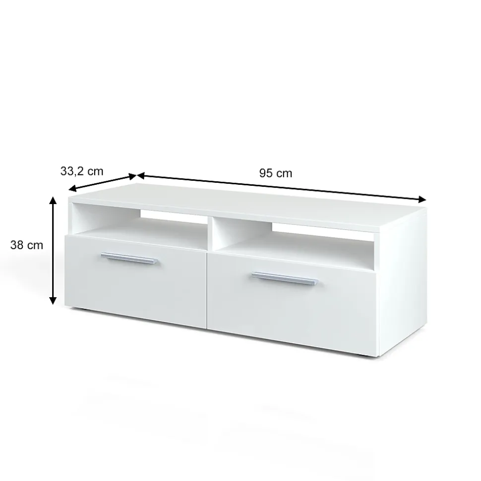 Vicco Meuble tv Blanc 95 x 38 cm