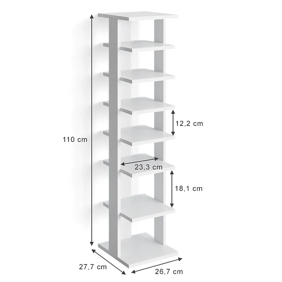 Vicco Armoire à chaussures Blanc 26.7x110cm