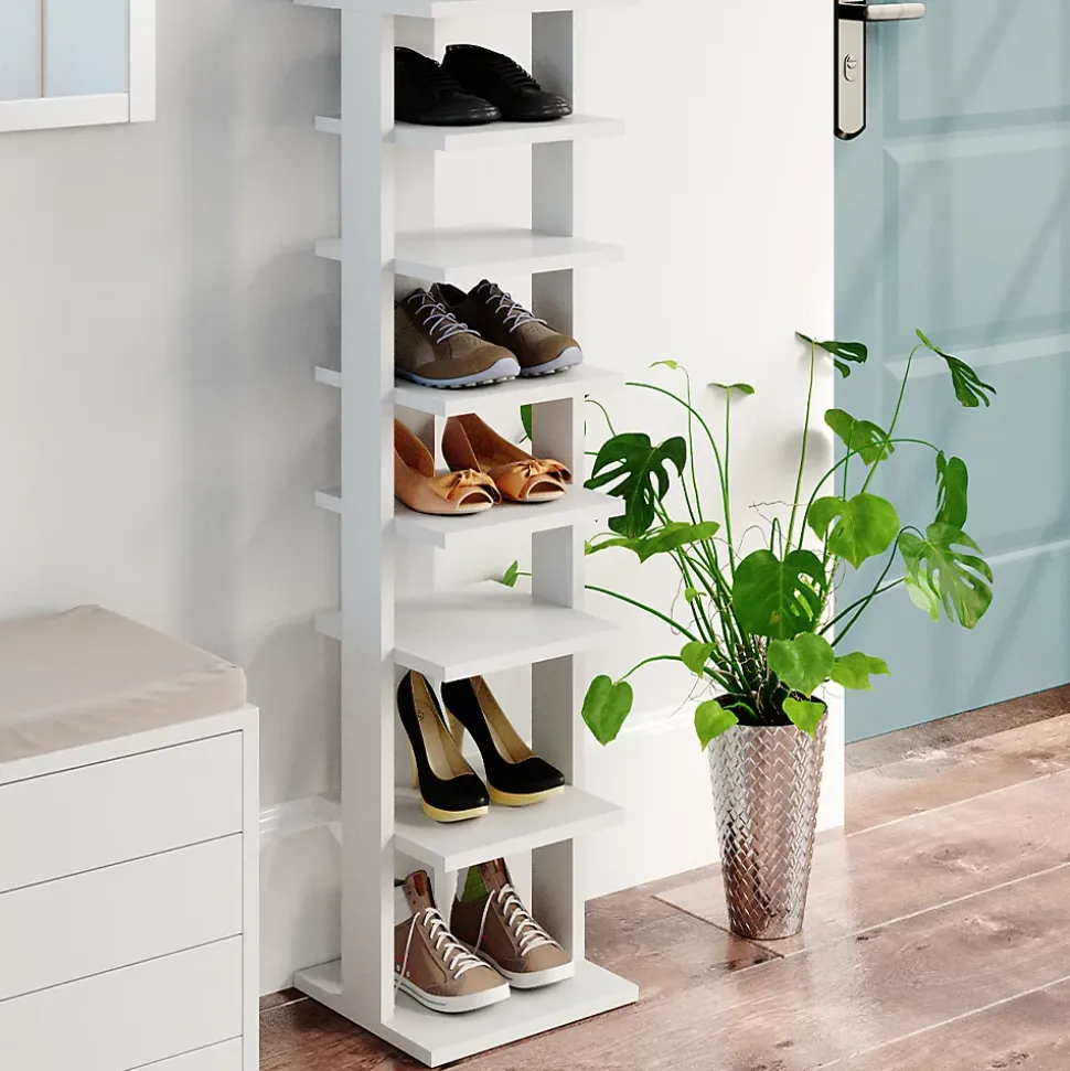 Vicco Armoire à chaussures Blanc 26.7x110cm