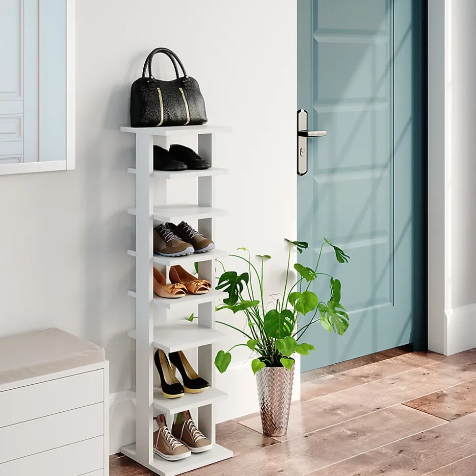 Vicco Armoire à chaussures Blanc 26.7x110cm