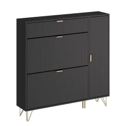 Vicco Armoire à chaussures Noir 108x107.5cm