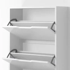 Vicco Armoire à chaussures Blanc 22x169cm 5 compartiments
