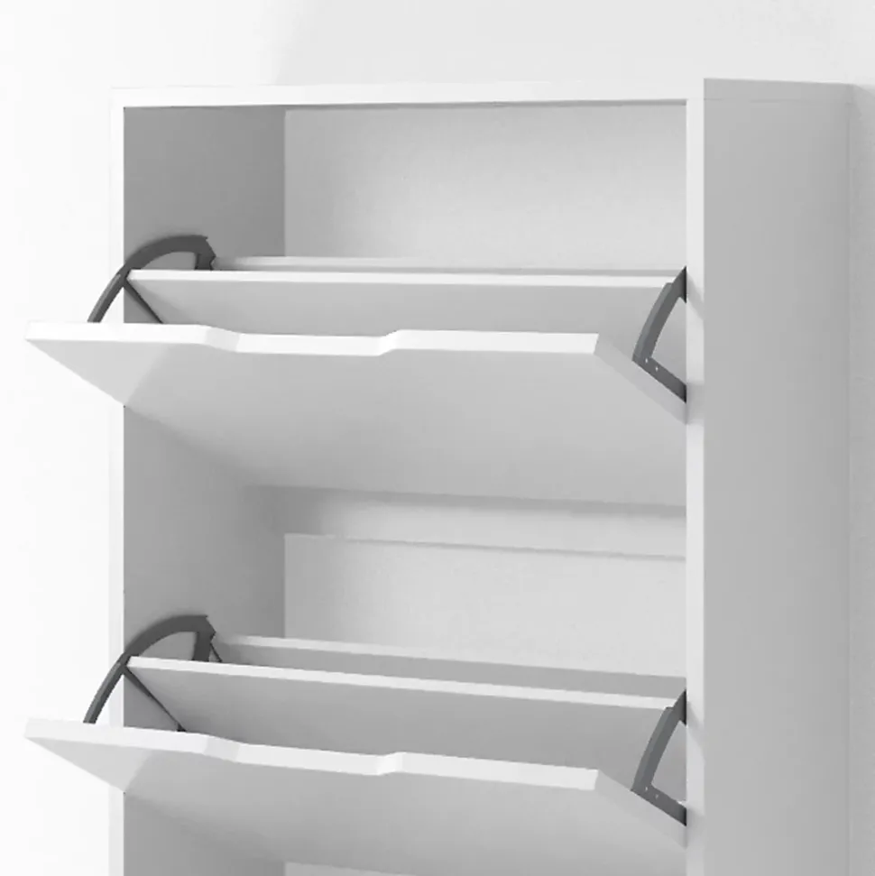 Vicco Armoire à chaussures Blanc 22x169cm 5 compartiments
