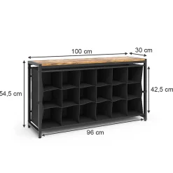 Vicco Armoire à chaussures Chêne rustique 100x54.5cm
