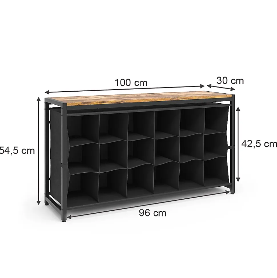 Vicco Armoire à chaussures Chêne rustique 100x54.5cm