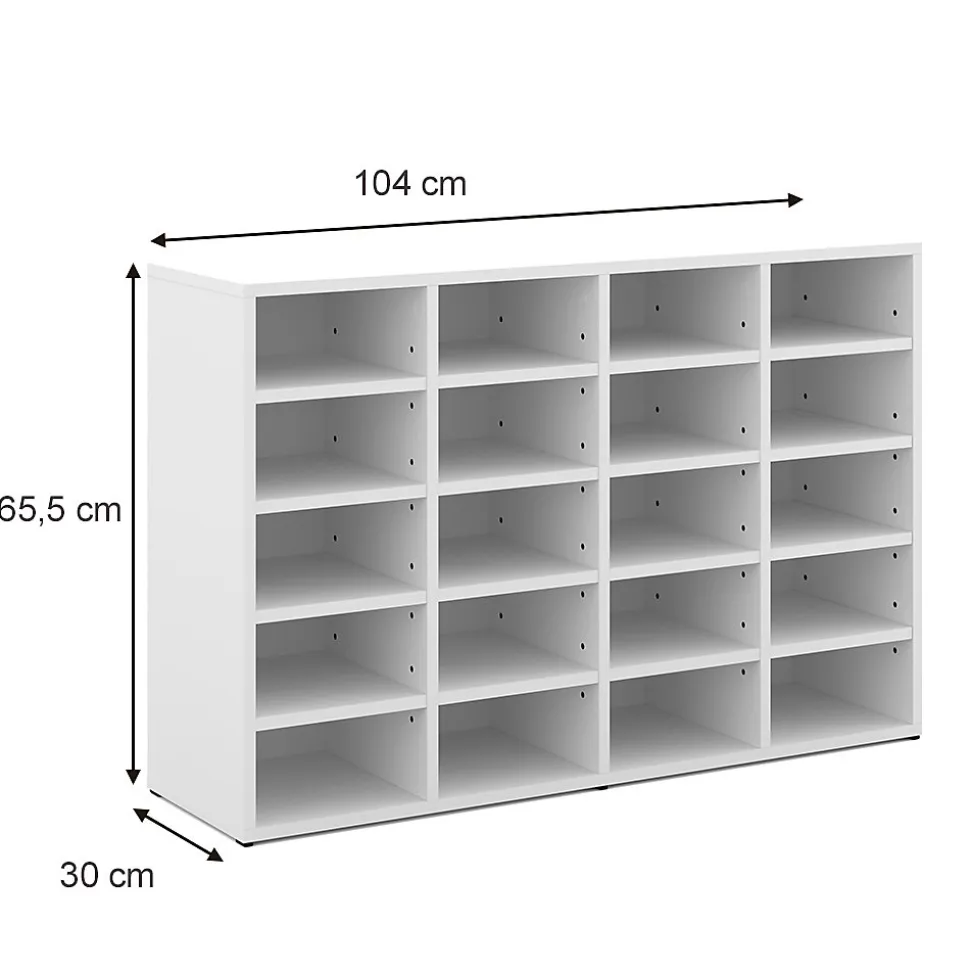 Vicco Armoire à chaussures Blanc 104x65.5cm