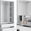 Vicco Armoire à vêtements Blanc 280x200cm Lot de 3