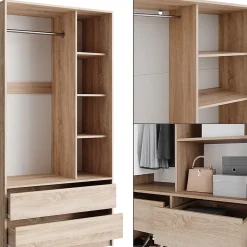 Vicco Armoire à vêtements Sonoma 200x200cm Lot de 2