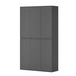 Vicco Armoire Anthracite 111x191.5cm avec 6 portes