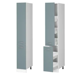 Vicco Armoire haute universelle Bleu-gris 30cm avec portes