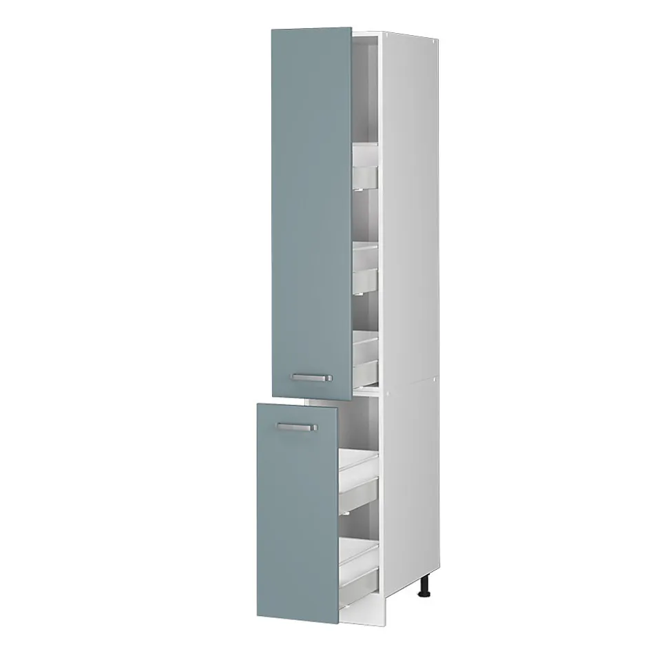 Vicco Armoire haute universelle Bleu-gris 30cm avec portes