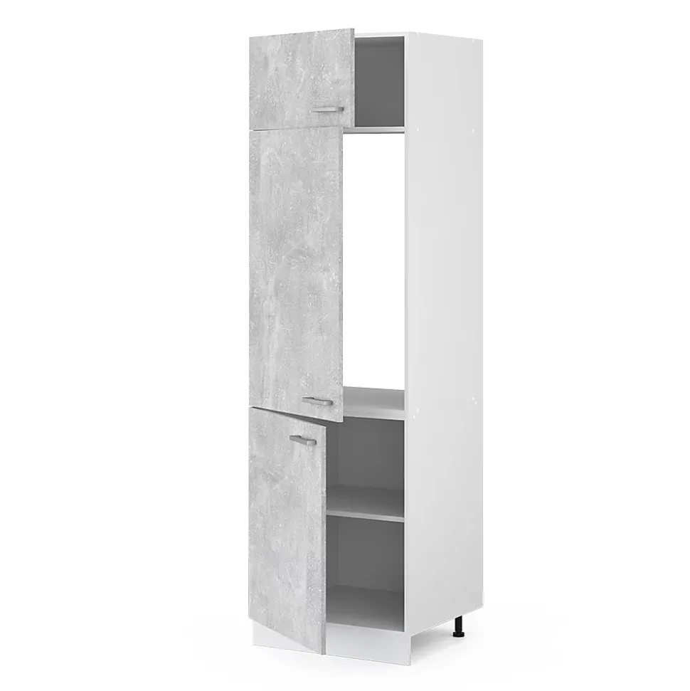 Vicco Armoire haute universelle Béton 60cm avec portes